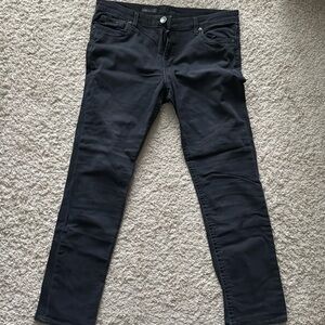 Kut from the Kloth black gray jeans size 14 Stevie straight Leg